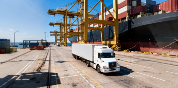 Automated container terminals and gantry cranes at Jebel Ali Port, showcasing the logistics infrastructure used by top shipping companies in Dubai.